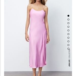 Zara slip satin dress
